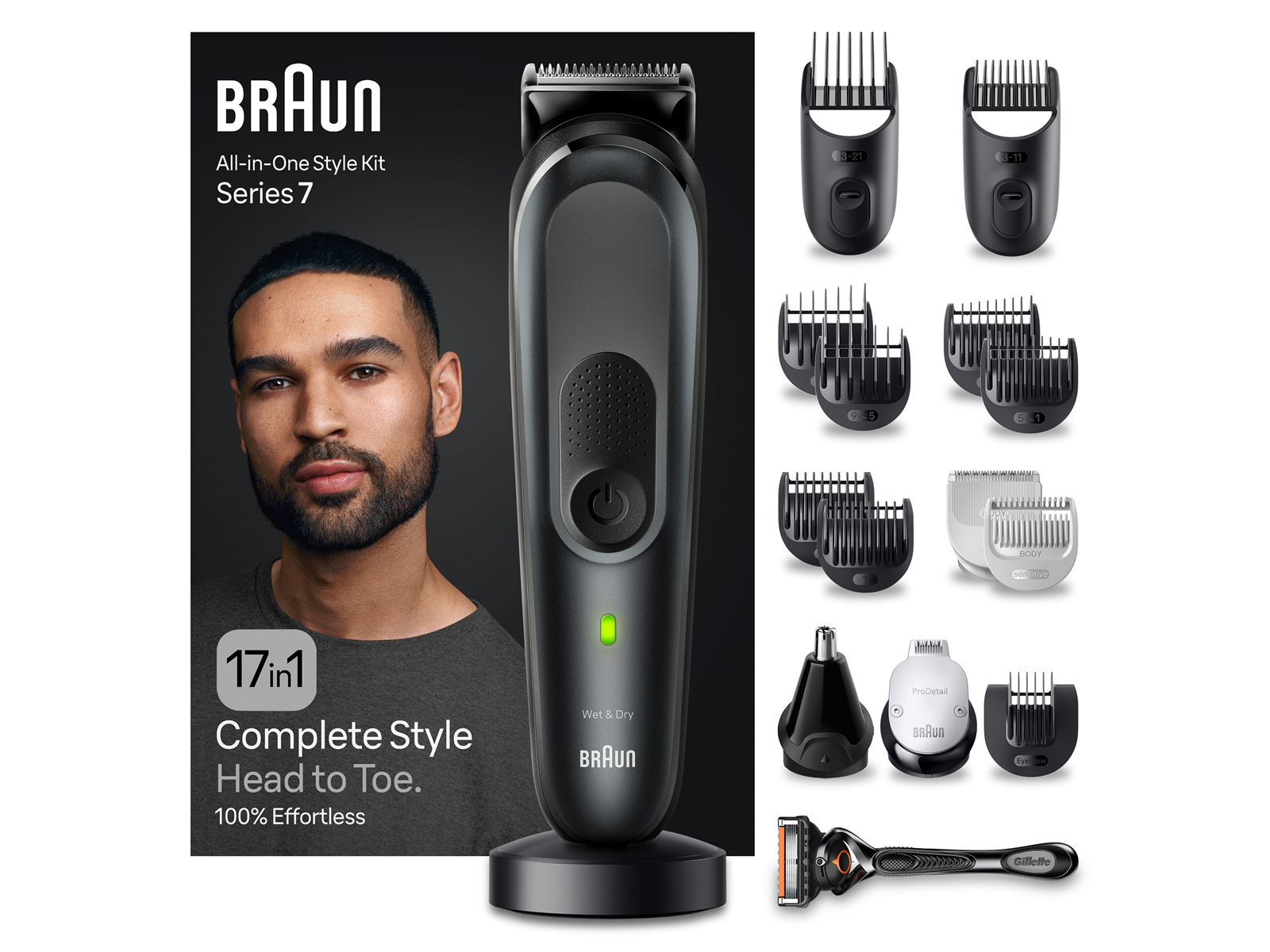 Braun Body trimmer Styler MGK7491 Black / Slate Grey Braun Body trimmer Styler MGK7491 Black / Slate Grey